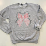 Proverbs Pink Bow Crewneck Sweatshirt