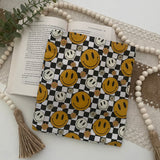 Black Checkered Smiles Booksleeve