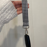 Black Plaid Keychain
