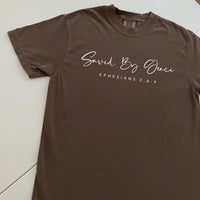 Saved By Grace T-shirt Mocha