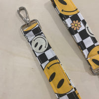 Checkered Smiles Keychain