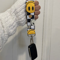 Checkered Smiles Keychain Set