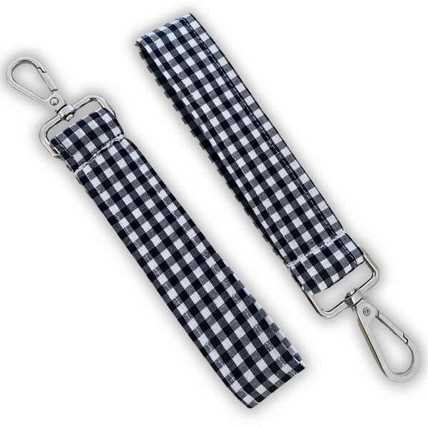 Black Plaid Keychain