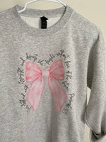 Proverbs Pink Bow Crewneck Sweatshirt