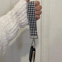 Black Plaid Keychain