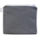 Black Plaid Medium Pouch