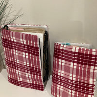 Burgundy Plaid Bible Cover