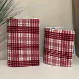 Burgundy Plaid Bible Cover