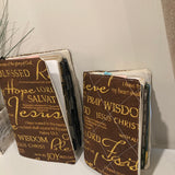 Brown Jesus Blessed Bible Cover