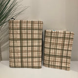 Bible Cover Neutral Plaid