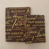 Brown Jesus Blessed Bible Cover