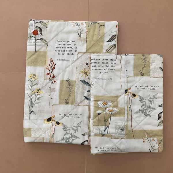 Bible Cover with Corinthians Verse