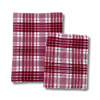 Burgundy Plaid Bible Cover
