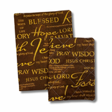 Brown Jesus Blessed Bible Cover